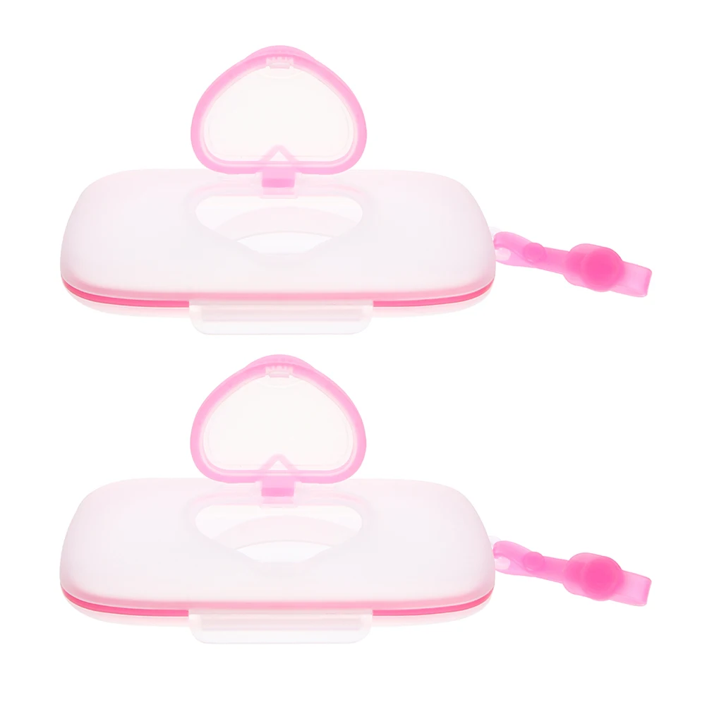2PCS Portable Wipes Case Box Baby Stroller Hanging Wipes Box Lightweight Durable Wet Tissue Case Belt Stroller Crib Outdoor