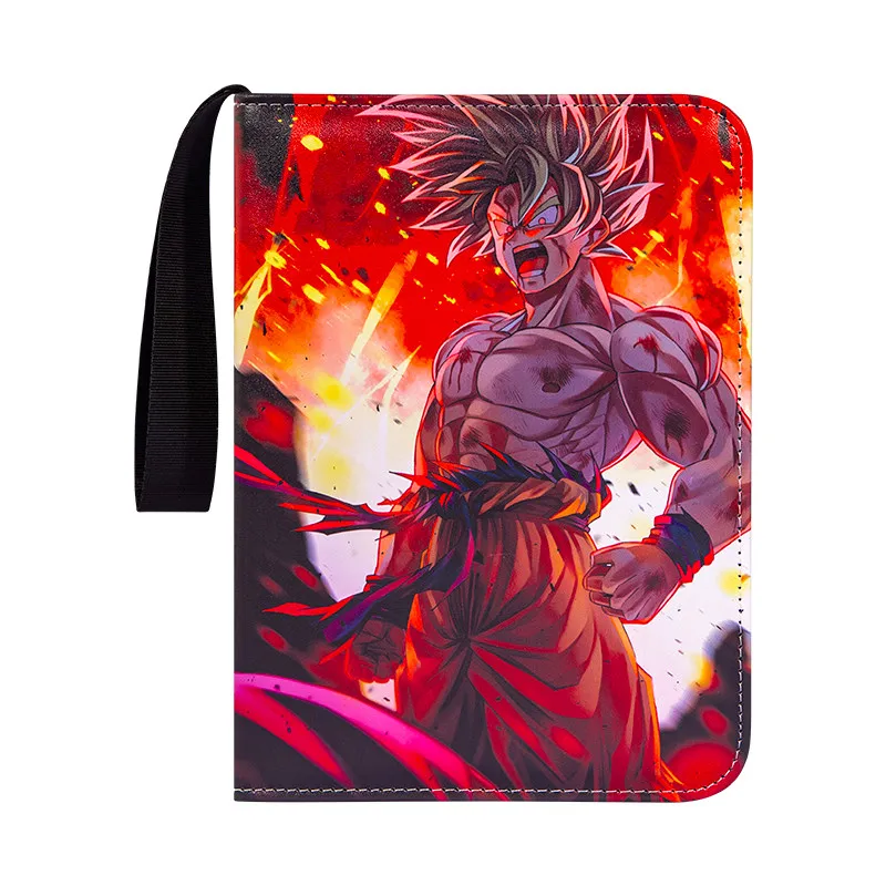 400/900pcs Dragon Ball Z Card Album Book Folder 4/9 Card Slots Collections Zipper Double Pocket Zipper Card Binder Holder