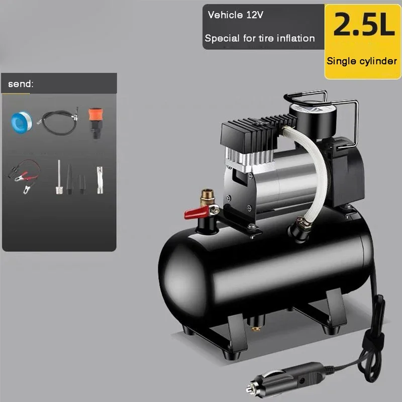 

Mini Car Tire Inflator Pump Air Reservoir for Car Painting Small Air Compressor Portable Oil-free Silent Air Pump 2.5L/4L/6L