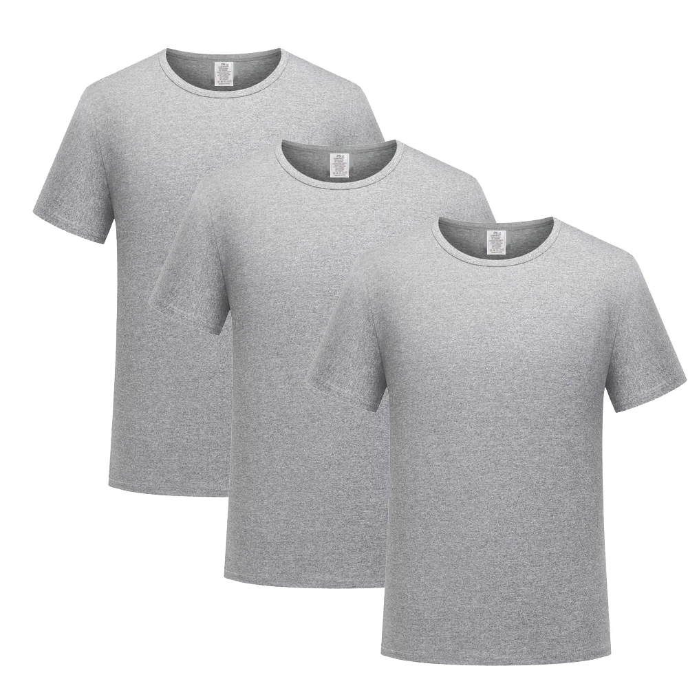 Summer 3pcs Men's Fashion Classic Solid Color Plus Size Streetwear T-Shirt Classic 4 Colors Simple Unisex oversized Clothing