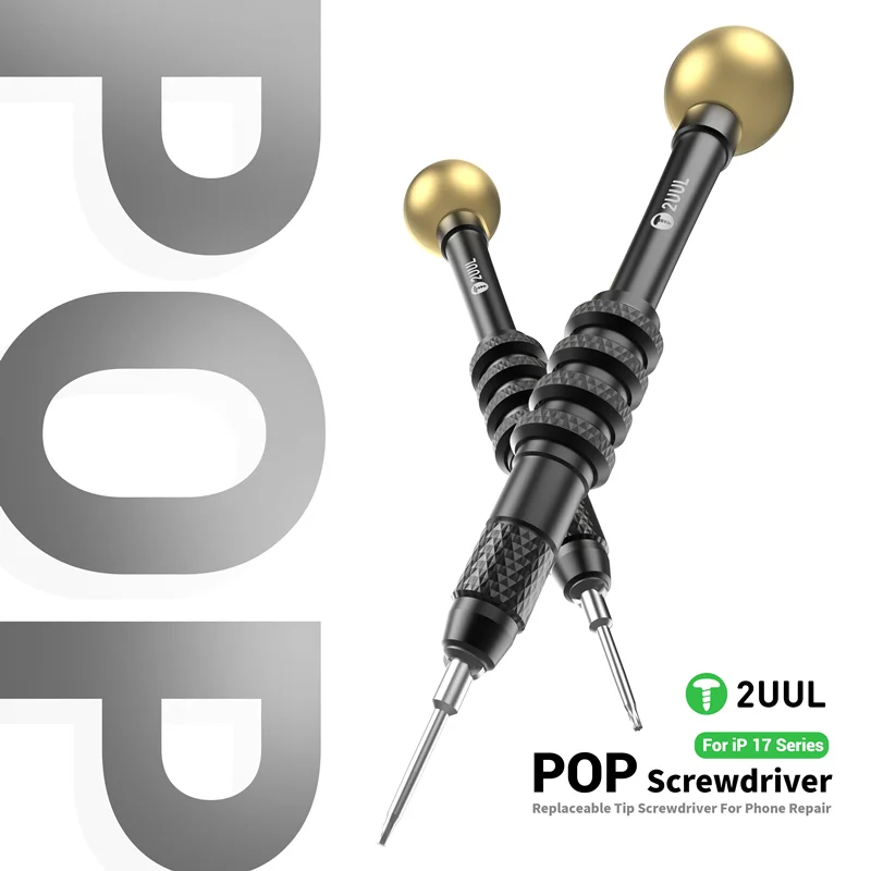 2UUL SD87 POP Screwdriver Replaceable Tip for IP 17 Series Phone Repair Tool Replaceable Tips Magnetic Disassembly Tools