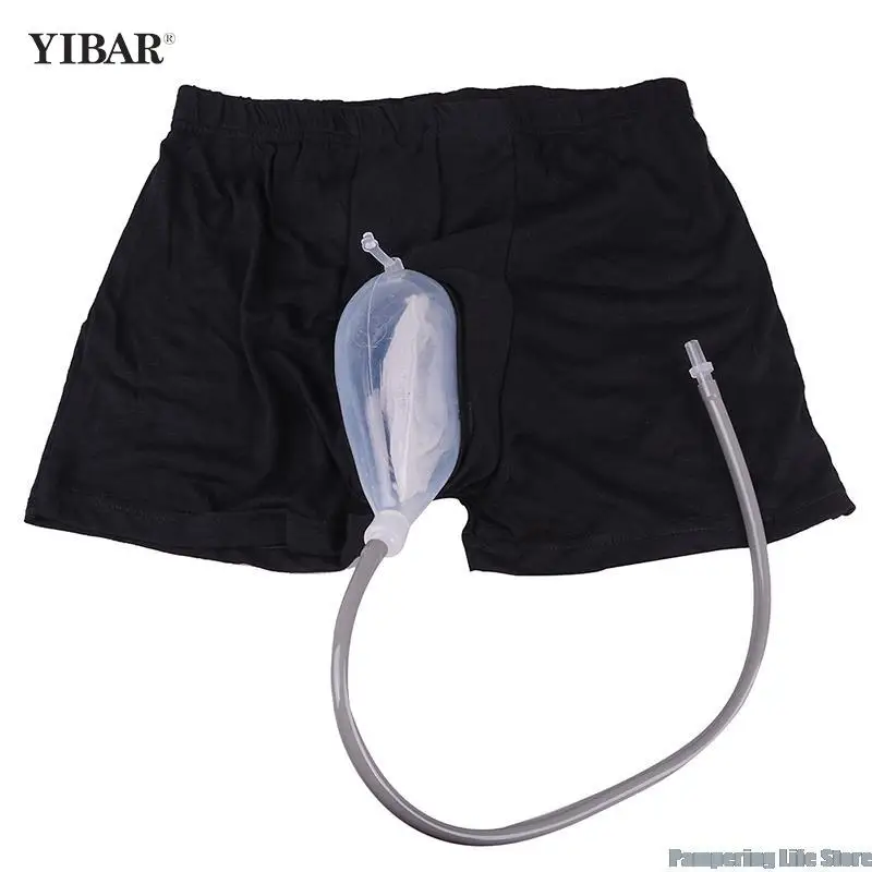 1 Set Shorts Urinal Bag PVC Urine Funnel Pee Holder Collector With Catheter For Old Men Feminine Hygiene Health Care