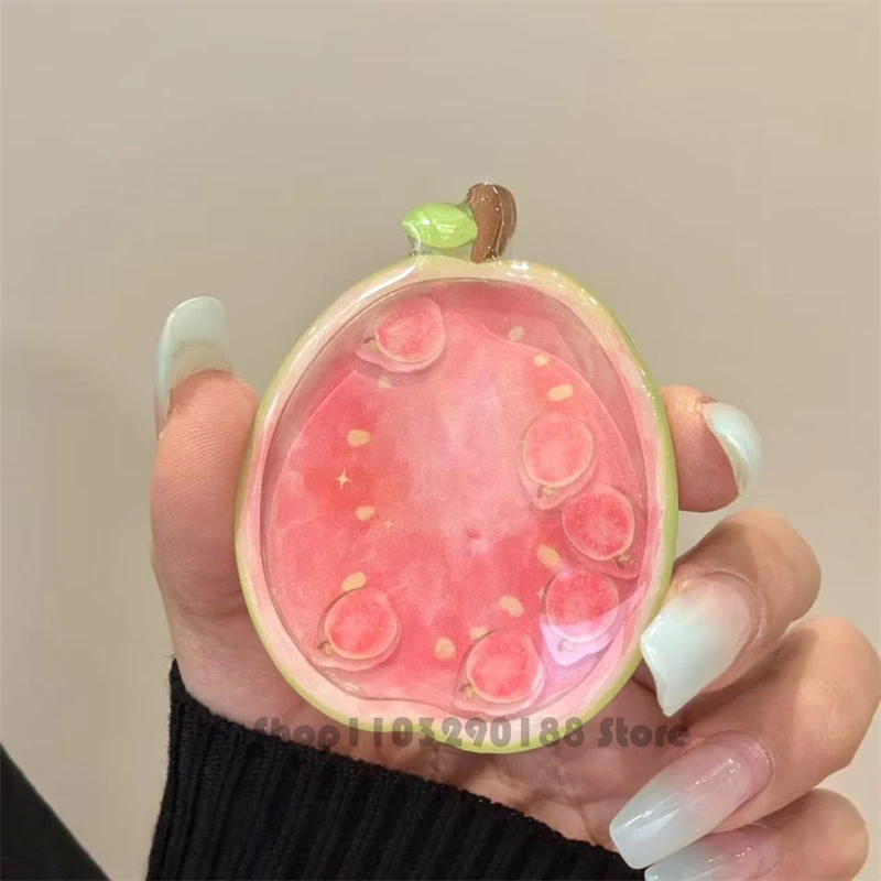 Soporte coreano bonito con arena movediza para agitar goya, soporte para teléfono Tok Griptok, anillo para iPhone 16, soporte para teléfono, regalo para niña