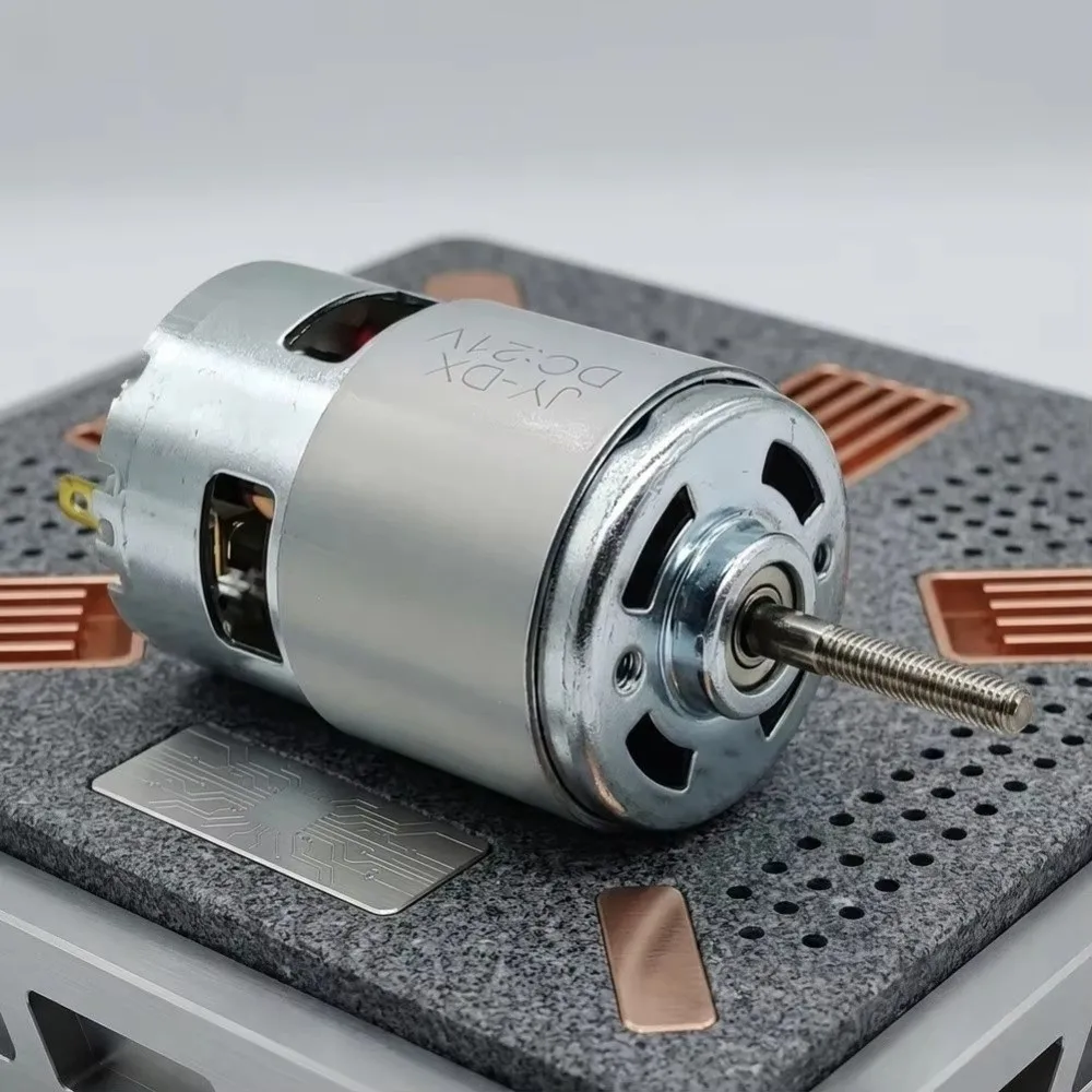 Durable 755 Type DC Motor 21V Metal Shell Brush Cutter Motor Screw Shaft Long Shaft Tool Motor Garden Tool Maintain
