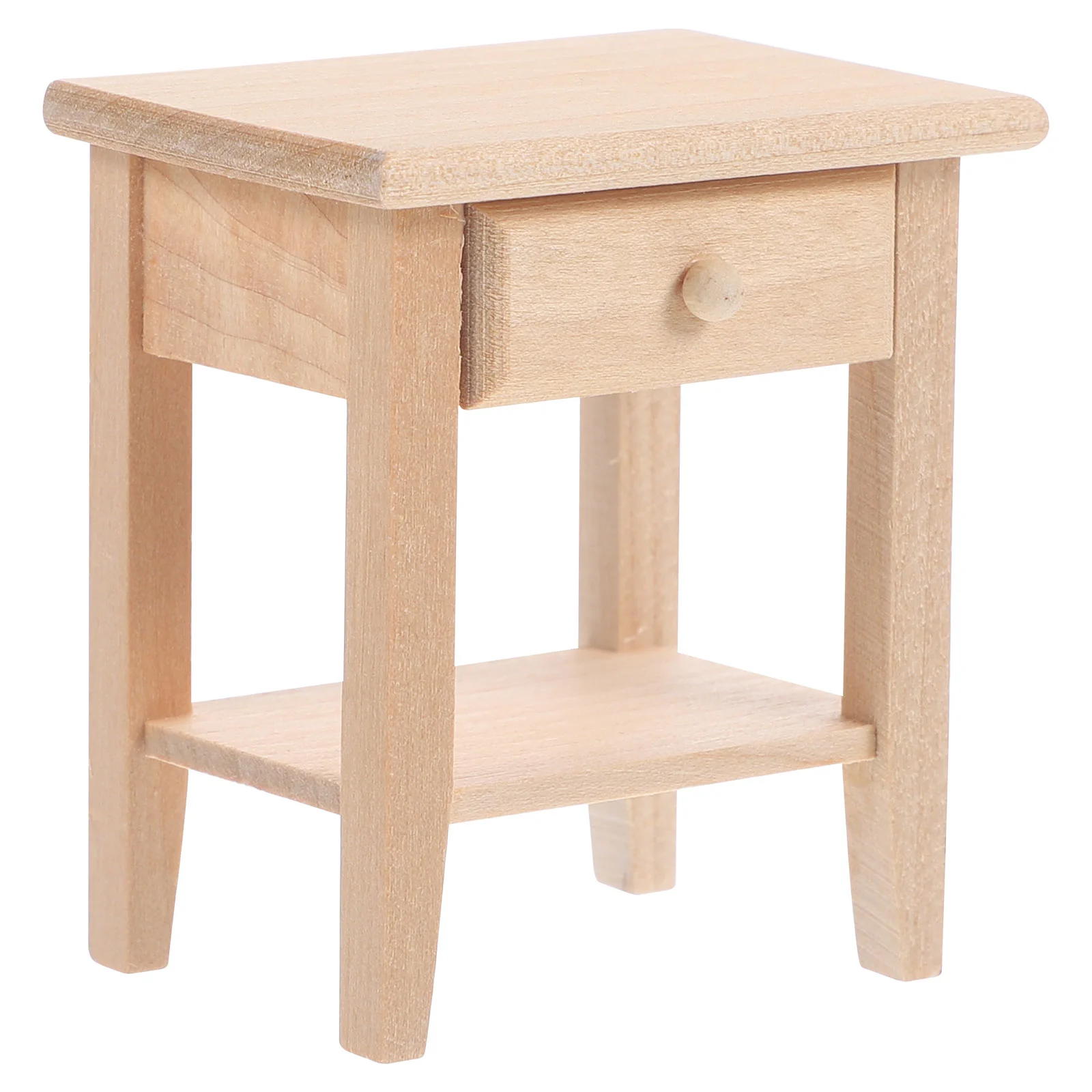 House Side Cabinet Miniature Bedside Table Toy Room Wood Ornament Wooden Supplies