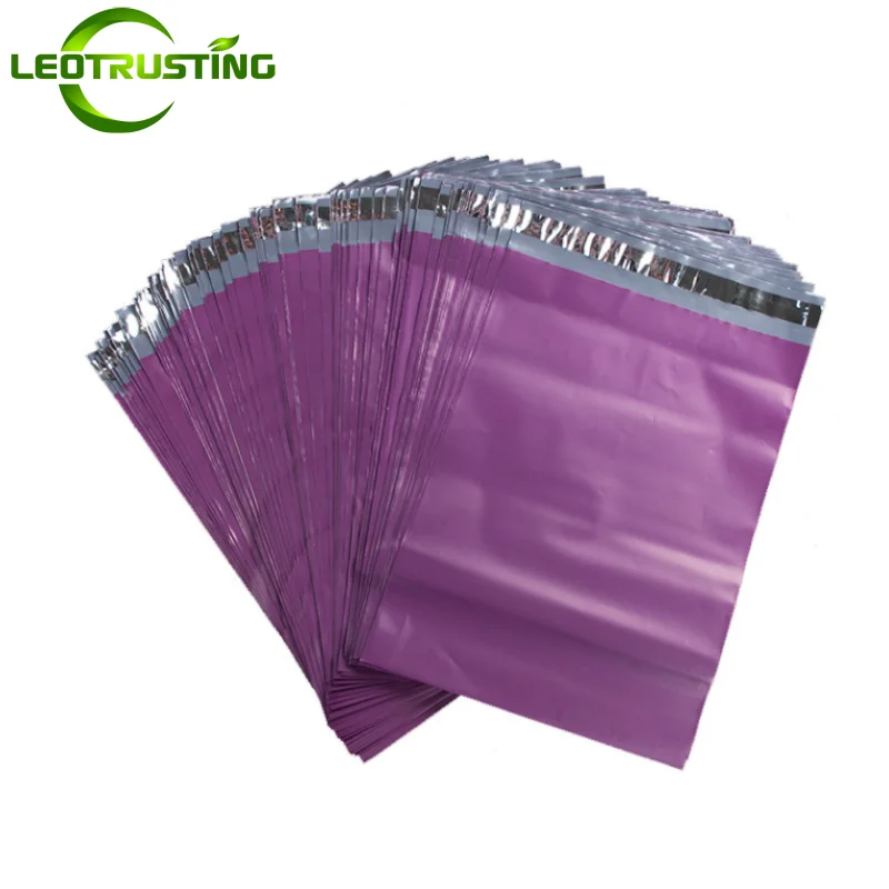 50/100PCS Purple Poly Mailer Adhesive Envelope Bag Light Proof T-shirt Gloves Gift Shoes Box Express Gift Packaging Pouches