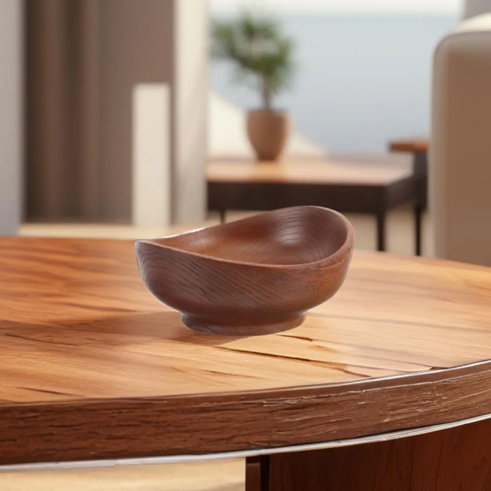 

2 Pcs Jujube Wood Bowl Salad Clear Serving Bowls Fruit Mini Wooden Kitchen Decor Japanese-style