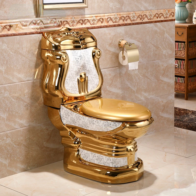 Golden Toilet Toilet Super Swirling-Style Hotel Toilet Pumping Deodorant Household Personalized Creative Ceramic Toilet