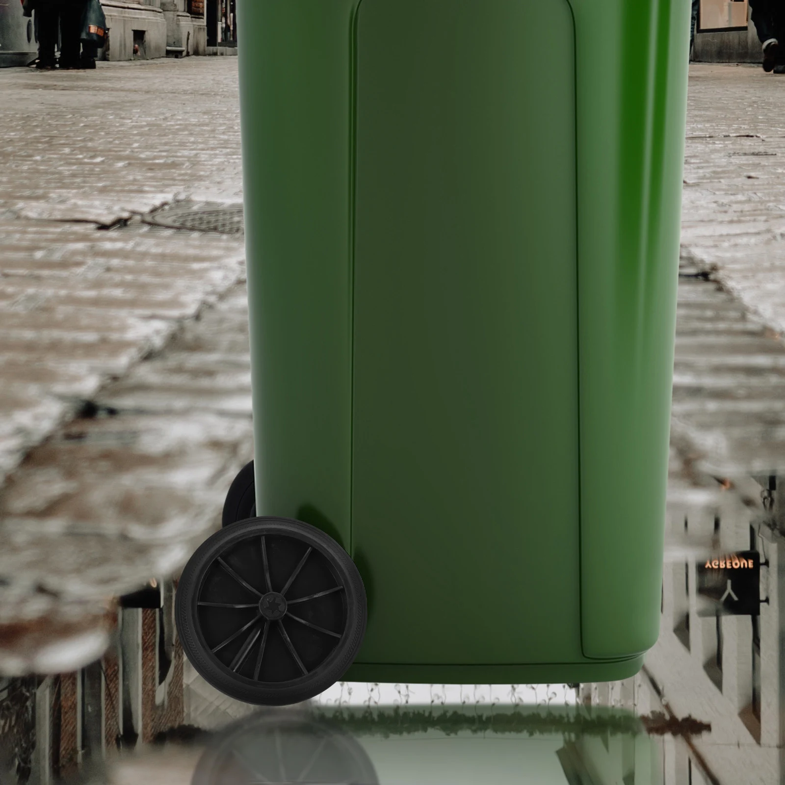 

2pcs Trash Can Wheels Plastic Lightweight Easy Install Garbage Container Accessories Outdoor Home Office Public Places