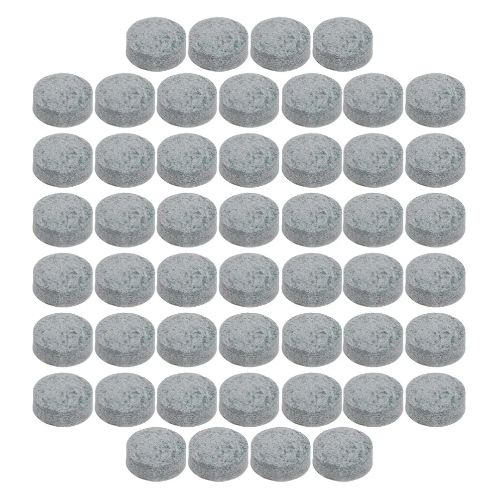 50PCS Leather Material Billiard Cue Tips Grade A Grey Pool Stick Tips Replacement Billiard Stick Tips Pool Cues