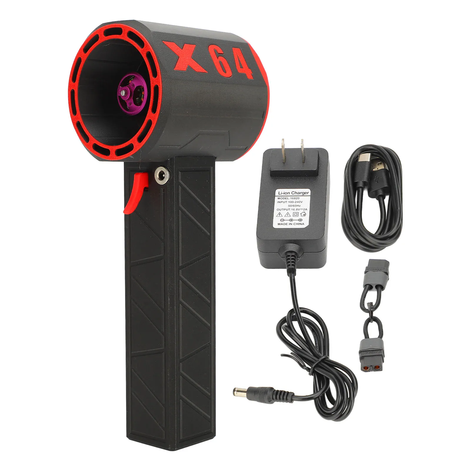 

Электрическая воздушная тряпка, бесщеточный двигатель 64 мм, 11 лезвий, тяга 1400, оснащенная аккумулятором емкостью 8000 мАч, сухой вентилятор