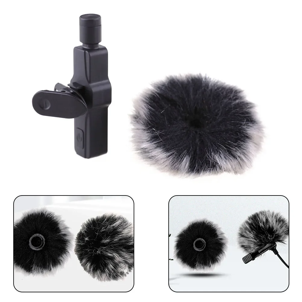 

Wireless Collar Clip Microphone Windproof Outdoor Microphone Furry Windscreen Muff For 5-12/15mm Microphone Fur Wind Cover New