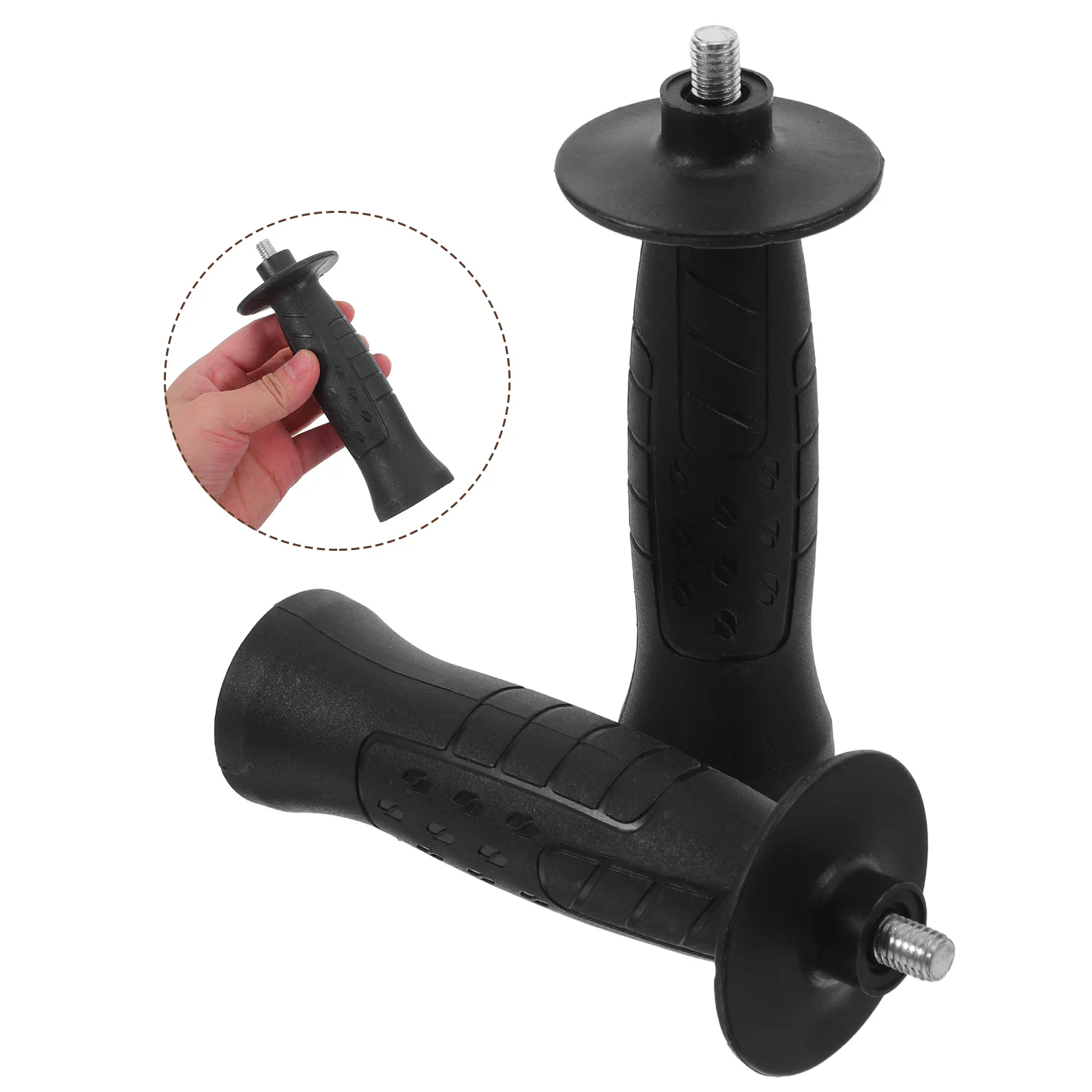 

2pcs Angle Threaded Ergonomic Non-Slip Electric Tool Side Handle Replacement For Grinding Machines Power Tool Accessories