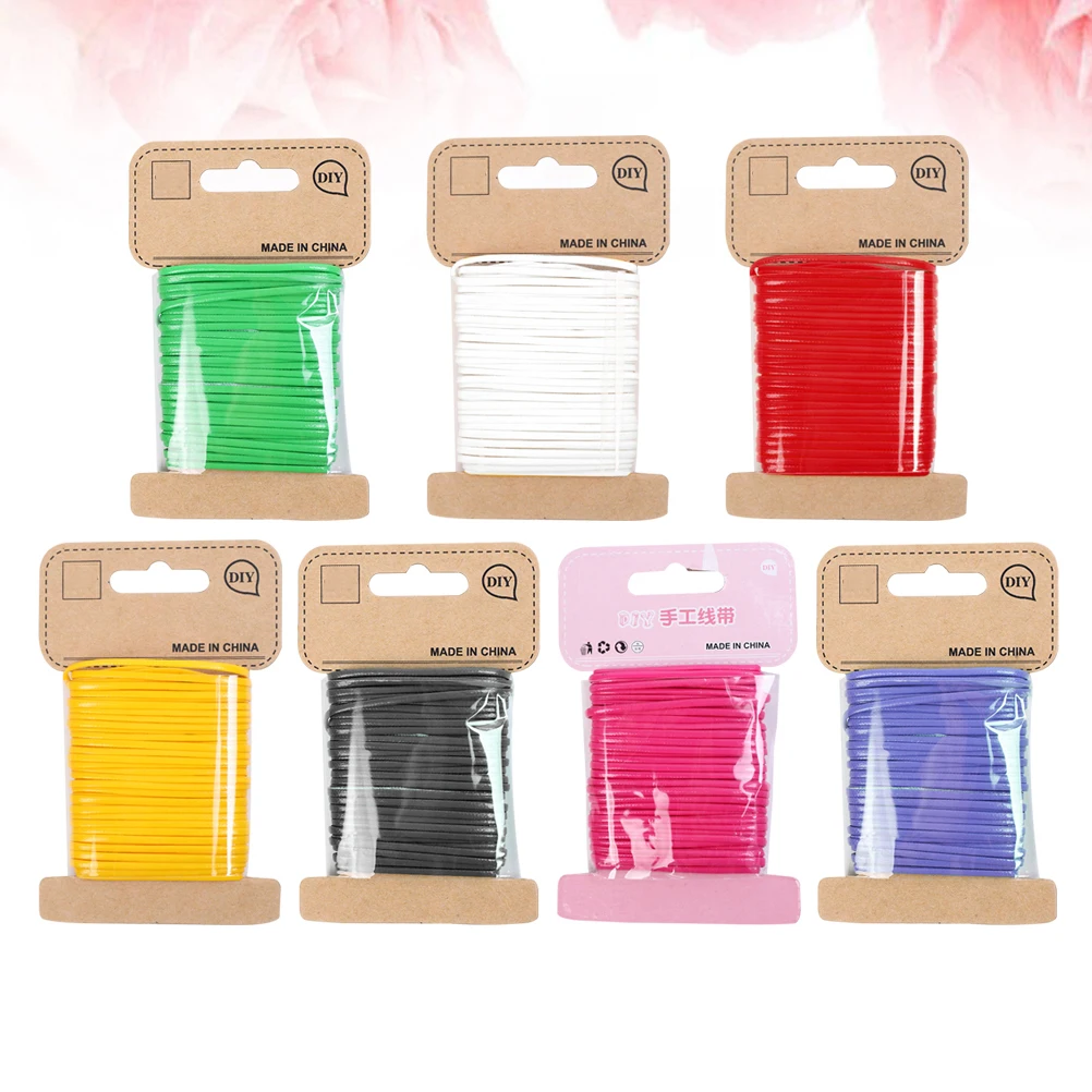 

7pcs Colored Cord For Jewelry Making Rope Necklace Lanyard Flat Cords Thread for Jewelry Making Craft Gifts