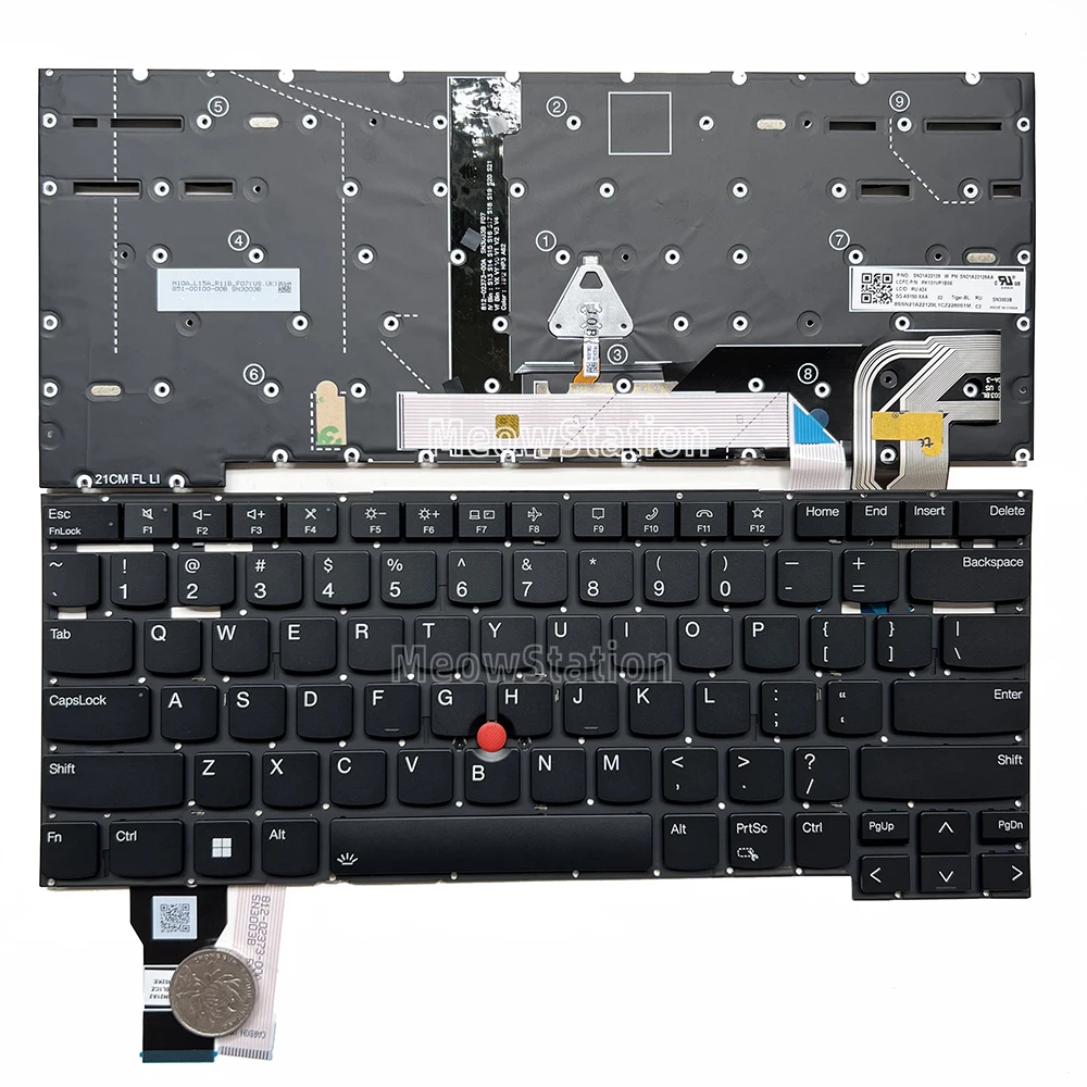 

Американская/русская клавиатура с подсветкой для Lenovo Thinkpad T14S Gen 2 20WM 20WN 20XF 20XG,P1 Gen 4 Gen 5 21DC 21DD 20Y3 20Y4, X1 Extreme Gen 4 20Y5 20Y6