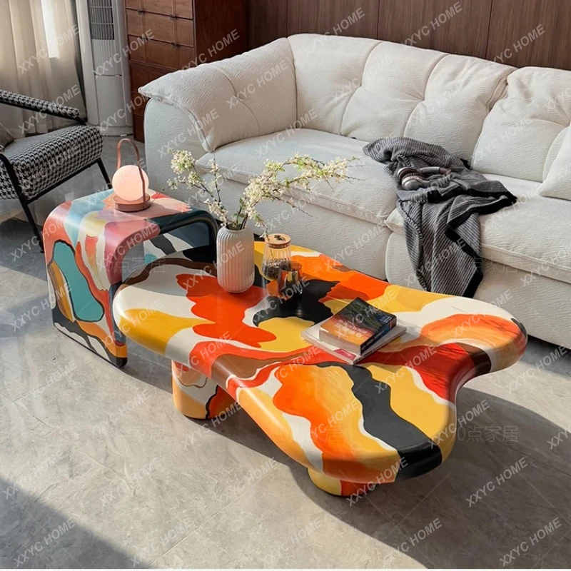 

Q Irregular Cloud Coffee Table Small Apartment Living Room Creative Modern Simple Creative Tea Table