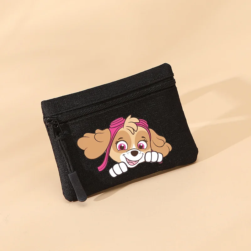 Paw Patrol Mini Coin Purse Skye Chase Kids Canvas Wallet Zipper Money Pouch Cute Credit Card Holder Kawaii Key Storage Bag Gifts