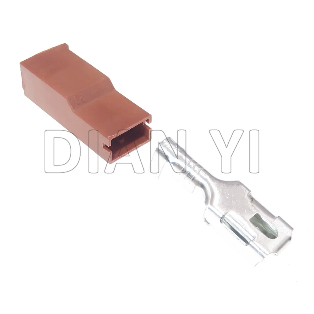 1 Set 1 Way 171809-1 AC Assembly 6.3mm Auto Wiring Plug with Terminal Car Large Current Socket - Detail 1