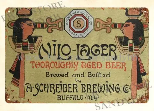 C1913 Nilo Lager A. Schreiber Brewing Co. Buffalo, N.Y metal tin sign nostalgic