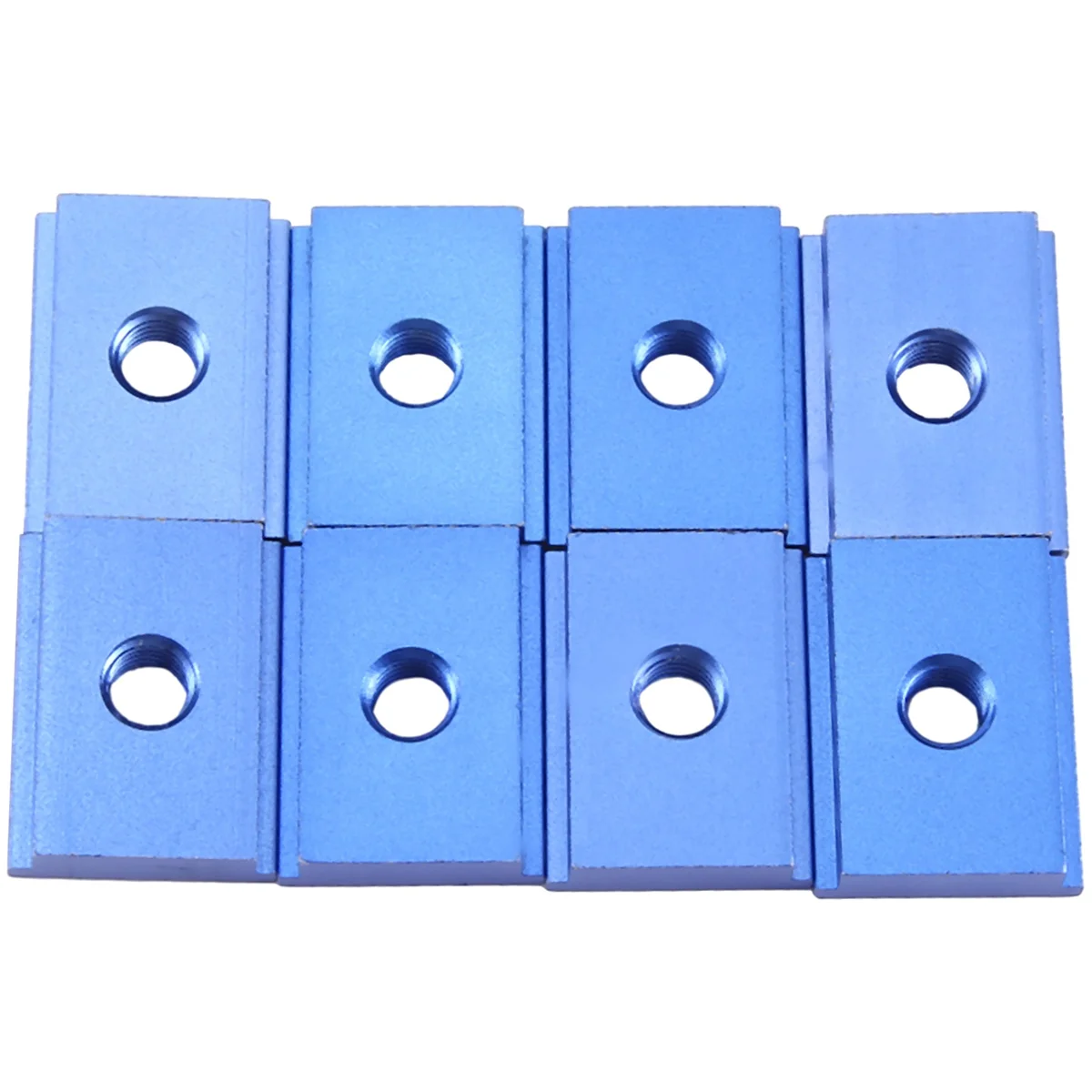 T shaped track slider8 Pieces of M8 T Type Track Slider 30/45 Type Track Clamp Screw Groove Fastener Woodworking Tool Blue