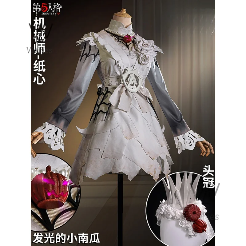 Identity V Tracy Reznik Mechanic Paper Heart Qizhen Fashion Game Suit Cosplay Costume Halloween Party Outfit