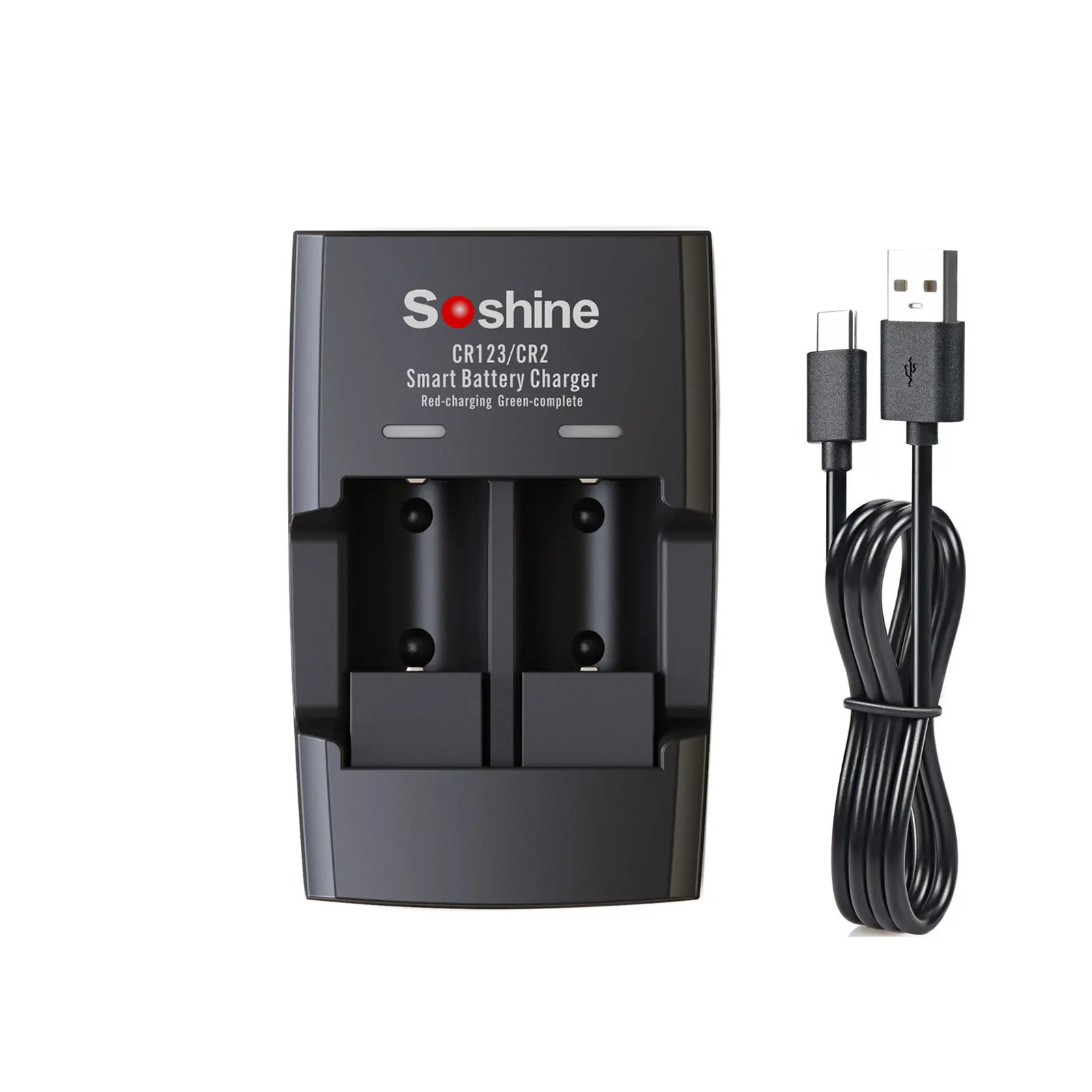 Soshine แบตเตอรี่ลิเธียม CR123 3.7V 700 mAh ชาร์จไฟได้และที่ชาร์จ S5ลิเธียม