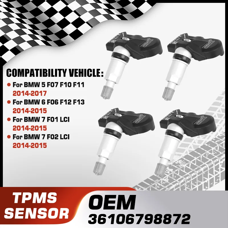 

Car TPMS Tire Pressure Monitor Sensor System For BMW 5 F07 F10 F11 BMW 6 F06 F12 F13 BMW 7 F01 F02 LCI 36106798872 36106874830