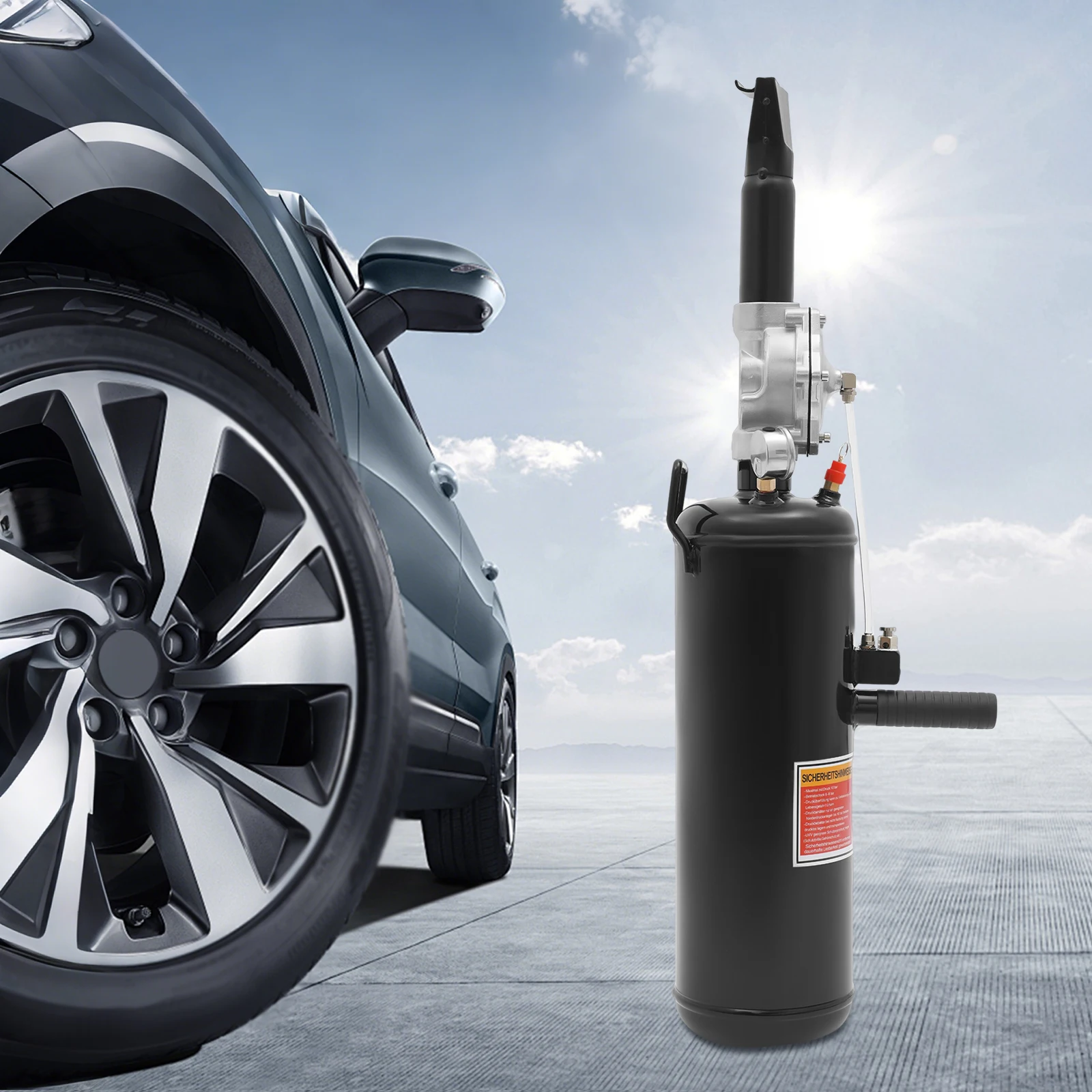 

BYMAOCAR 2.1Gal Handheld Tire Air Blaster, 8L Air Tire Bead Blaster W/ Pressure Gauge& Handle for Tractor Truck ATV Tank Tire