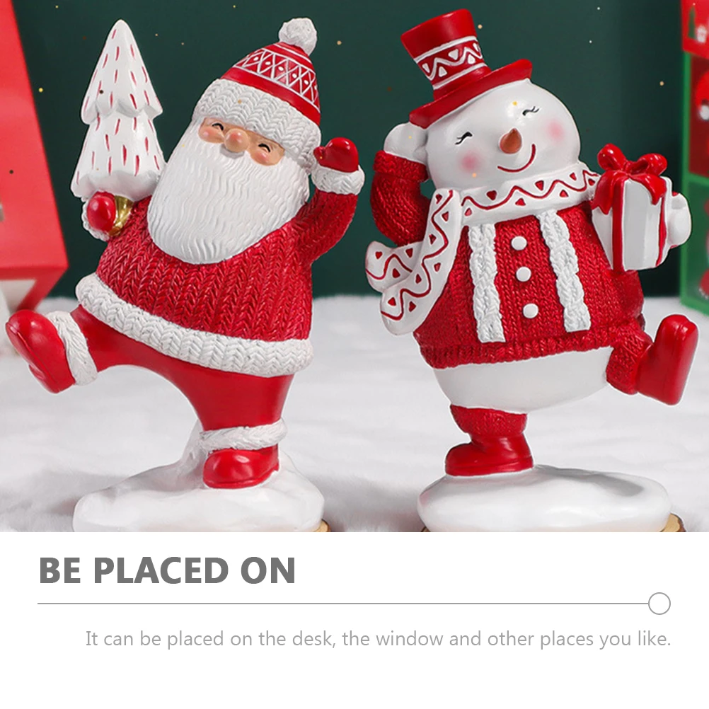 

1Set Christmas Snowman Ornament Resin Decorative Xmas Tabletop Party Decoration Holiday Centerpiece Christmas Ornaments