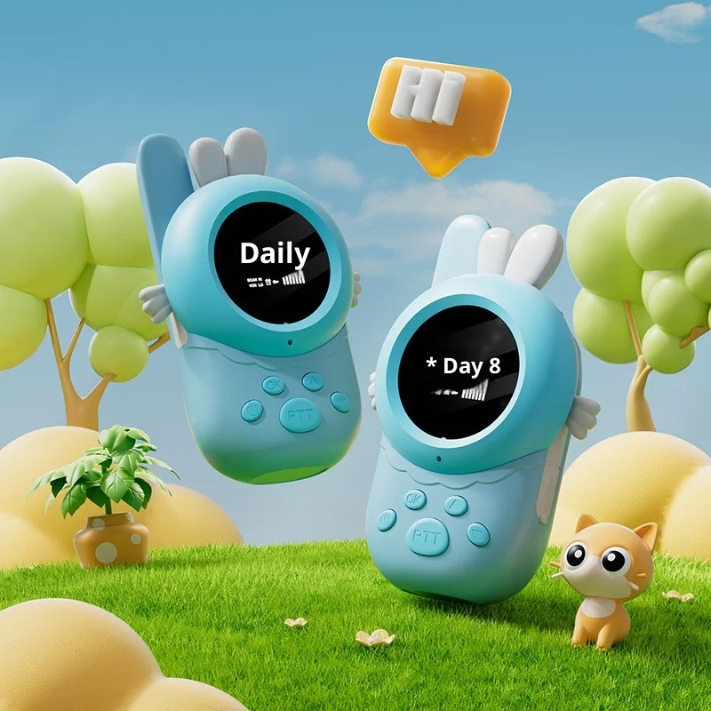 Nuovo design Bunny Rabbit Walkie Talkie per bambini HD Suono chiaro a lungo raggio Perfetto per giochi in interni ed esterni con i genitori