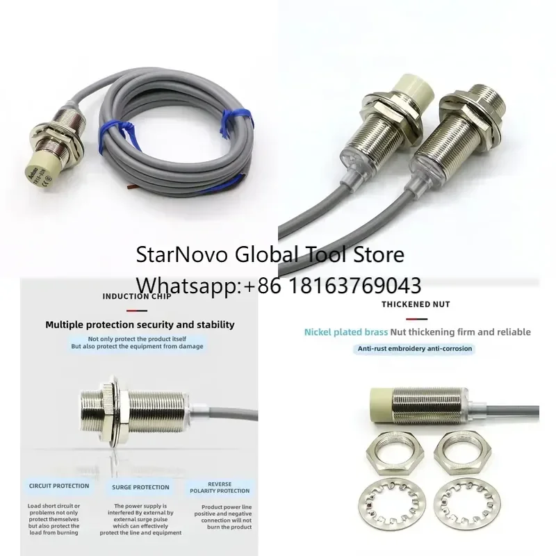 2026 Hot！ TR18-8DP PNP Non-Flush Inductive Photoelectric Proximity Sensor for Auto Machine 3-Wire Configuration