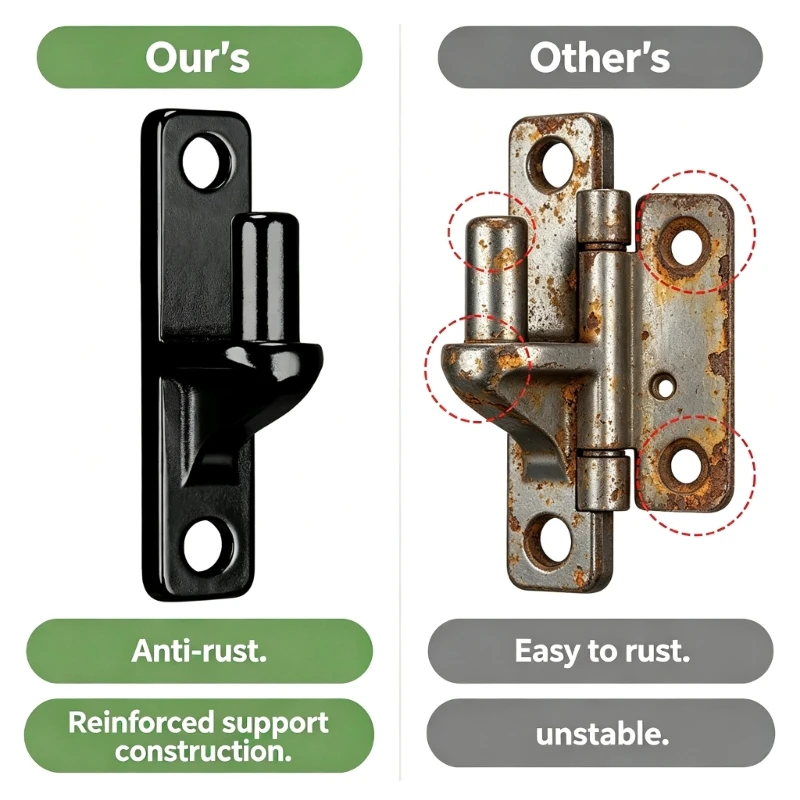 Heavy Duty Gate Hardware Set with Screws for Garden Fence Repair Work A2BB