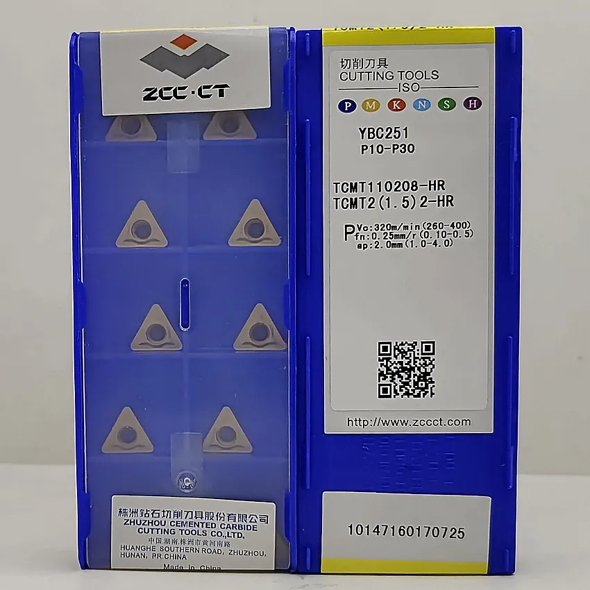 

TCMT110204-HR YBC251/TCMT110208-HR YBC251 TCMT21.51 TCMT21.52 ZCC.CT CNC blade carbide inserts turning tools inserts 10pcs/box