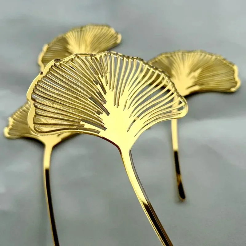 Acrylic Gold Ginkgo Leaves Cake Topper Happy Birthday Cake Topper Baking Accessories Party Supplies Cake Decorating Tools