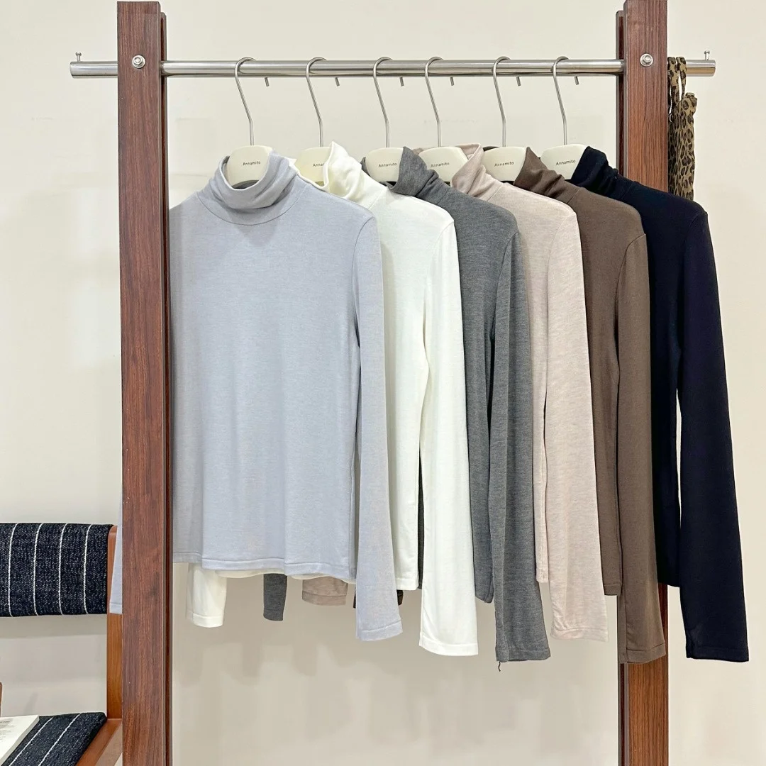 

Мягкая женская трикотажная футболка Camere Base irt High Ne Pure Color Slim Fit осень-зима Sle, удобный повседневный топ