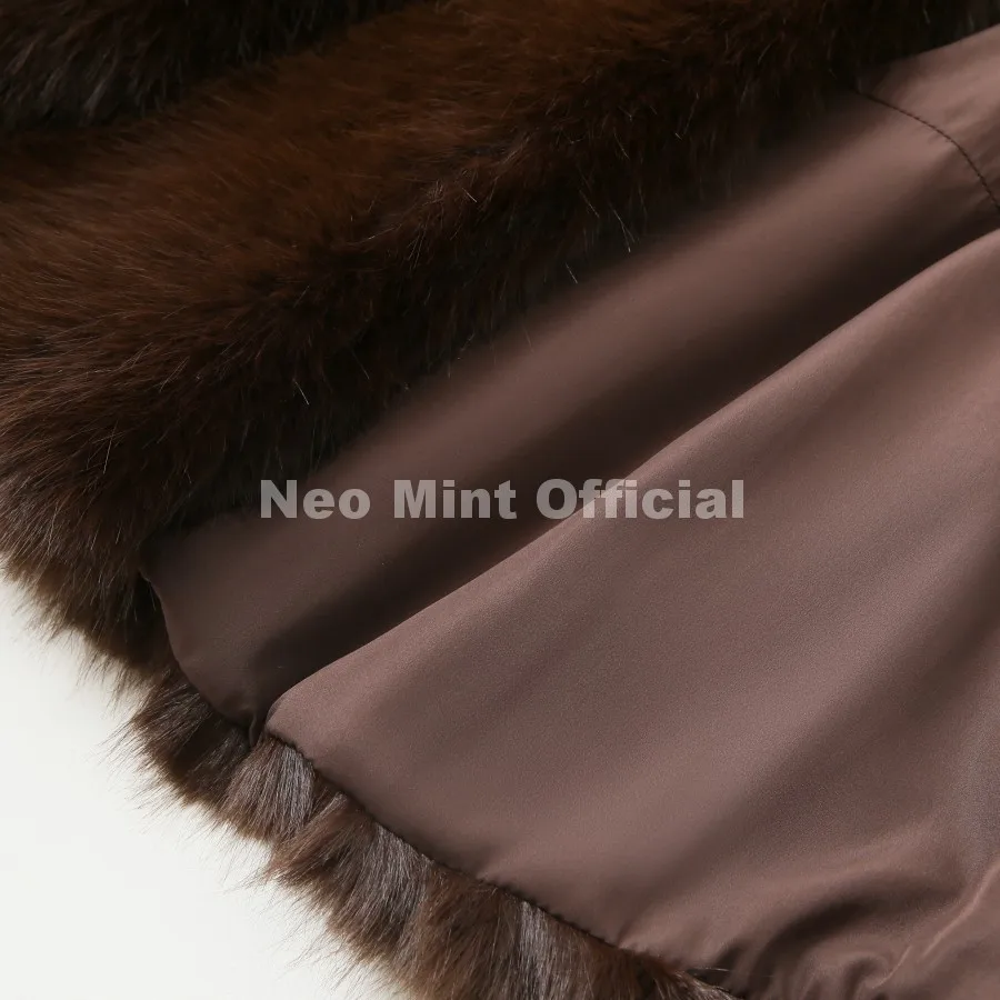 Neo Mint Trendy 2026 Winter Hot Chocolate Brown Peplum Fur Jacket Women Vintage Fashion Fluffy Faux Fox Fur Coat Long Outerwear