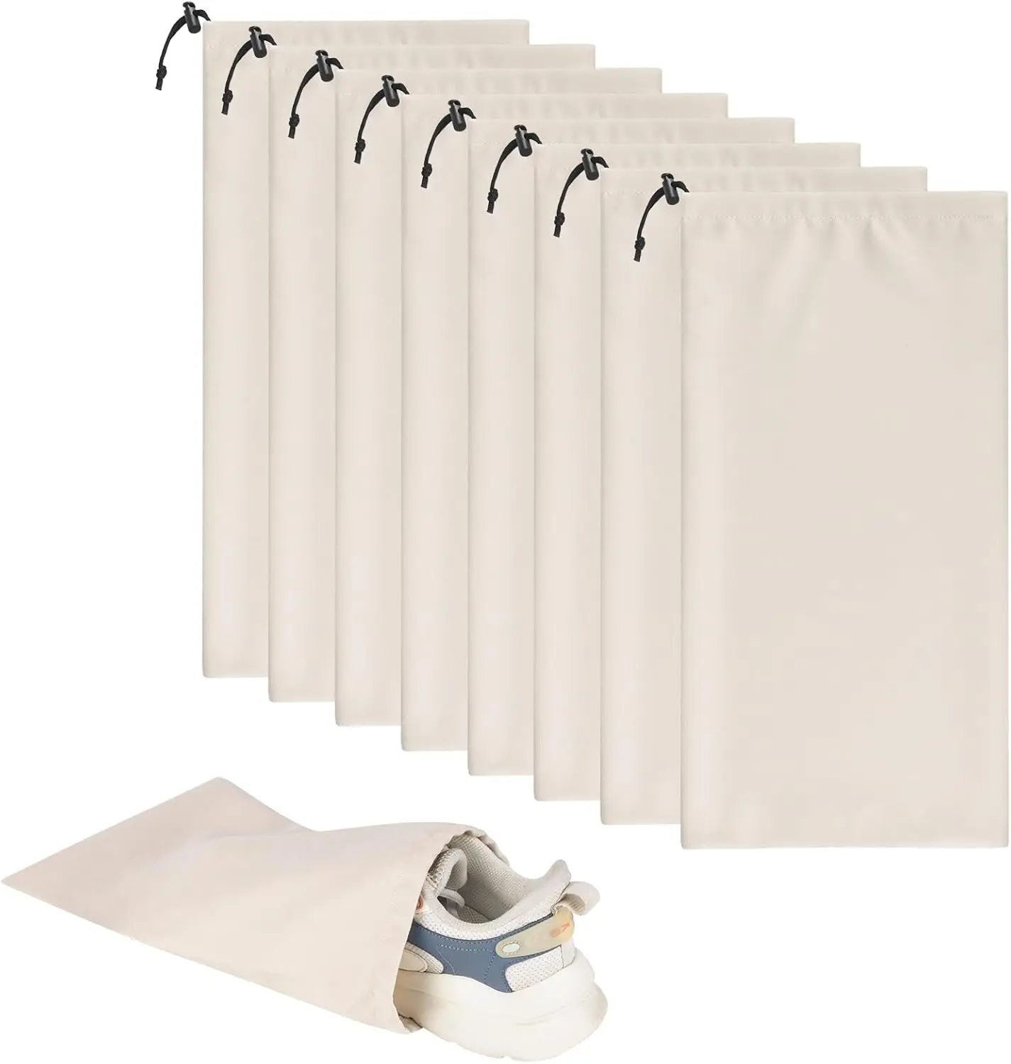 

Набор из 8 дорожных сумок для обуви, органайзеры для чемодана 18x9 дюймов - бежевые