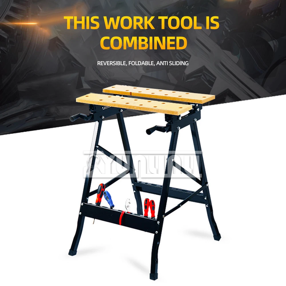 Woodworking Table Multifunctional Folding Flip Woodworking Table Woodworking Table Table Saw with Ruler