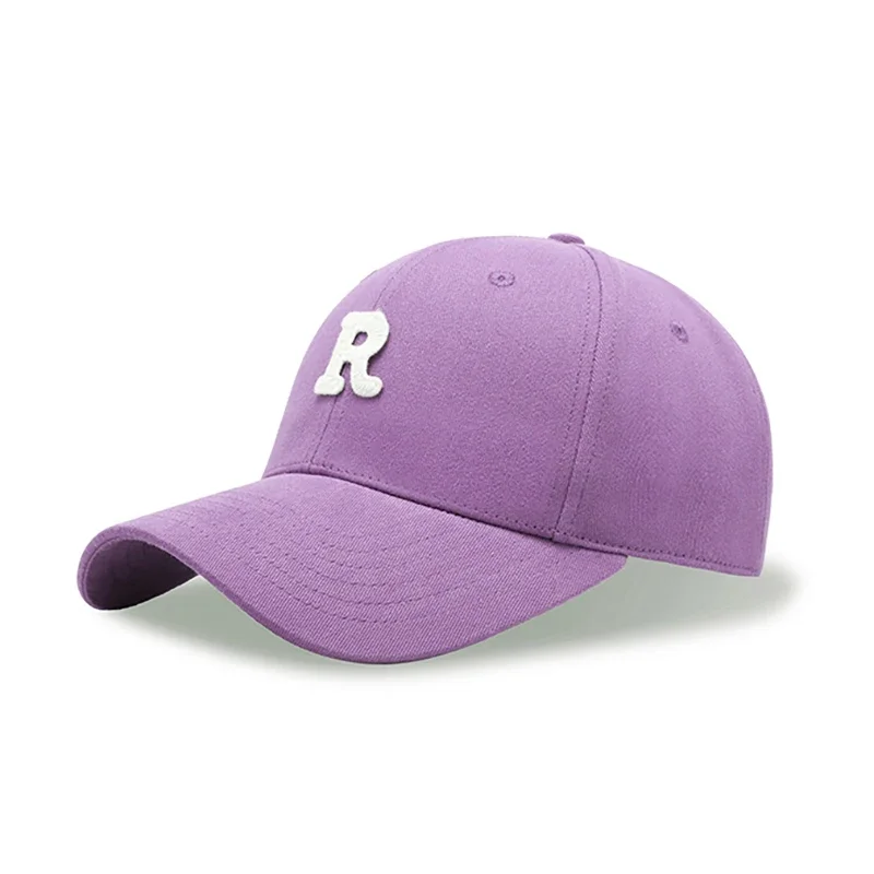 R Letter Baseball Cap Men Women Cotton Large Size Hat for Big Head 65-70cm 60-65cm 56-60CM