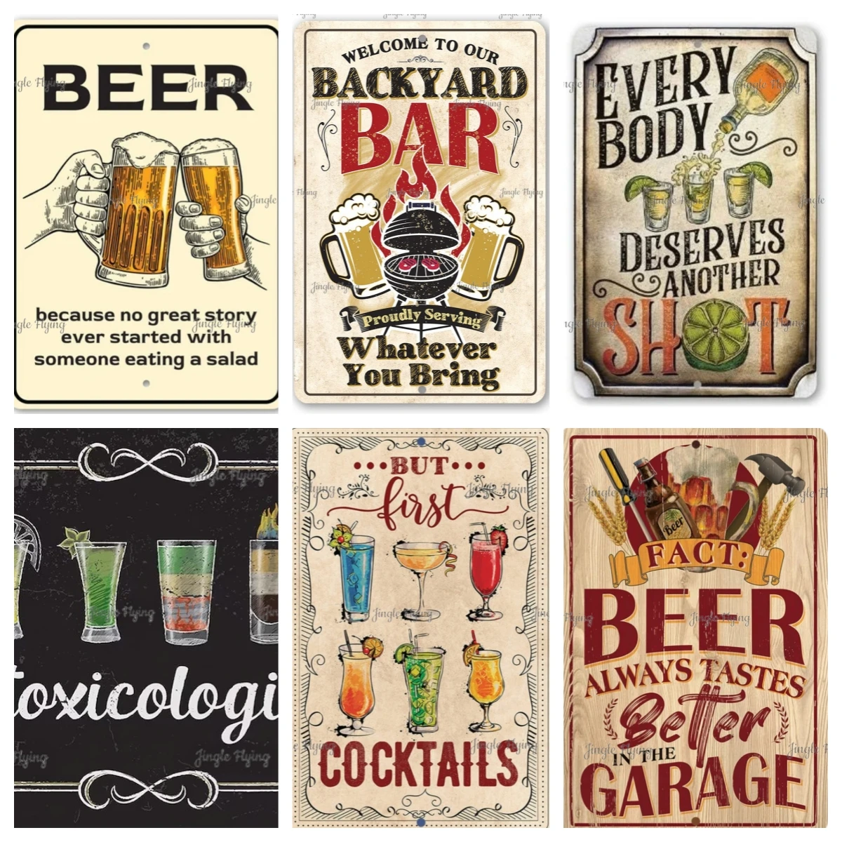 Tin Metal Sign Intoxicologist Durable Tin Sign Cocktail Metal Sign Use Indoor Outdoor Witty Bar And Drinking Establishments Deco