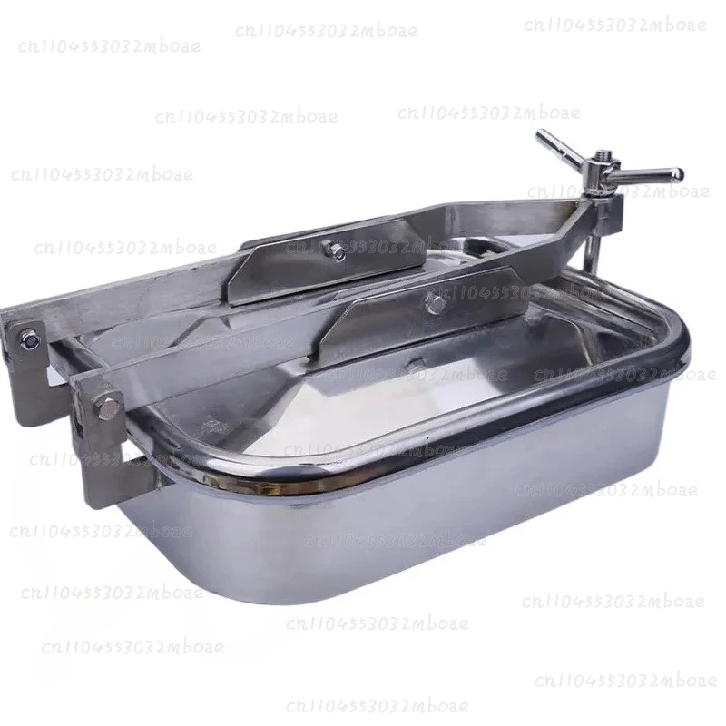 SS316 250×150mm Rectangular Manhole Cover Stainless Steel Storage Tank Manway Hatch