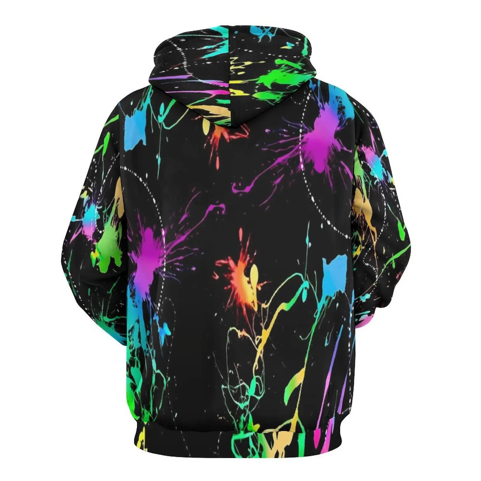 Neon Pain Print lässige Hoodies bunte Splatter hübsche Grafik lose Hoodie Herbst Langarm Harajuku übergroße Top