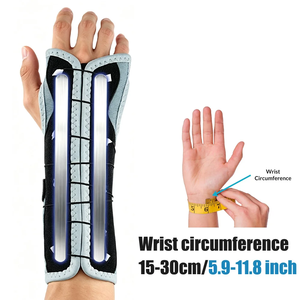 1 Pack Right Hand Wrist Lacer Support Brace with Splints, Night Wrist Stabilizer for Fitness and Weight Bearing Sports,Men Women