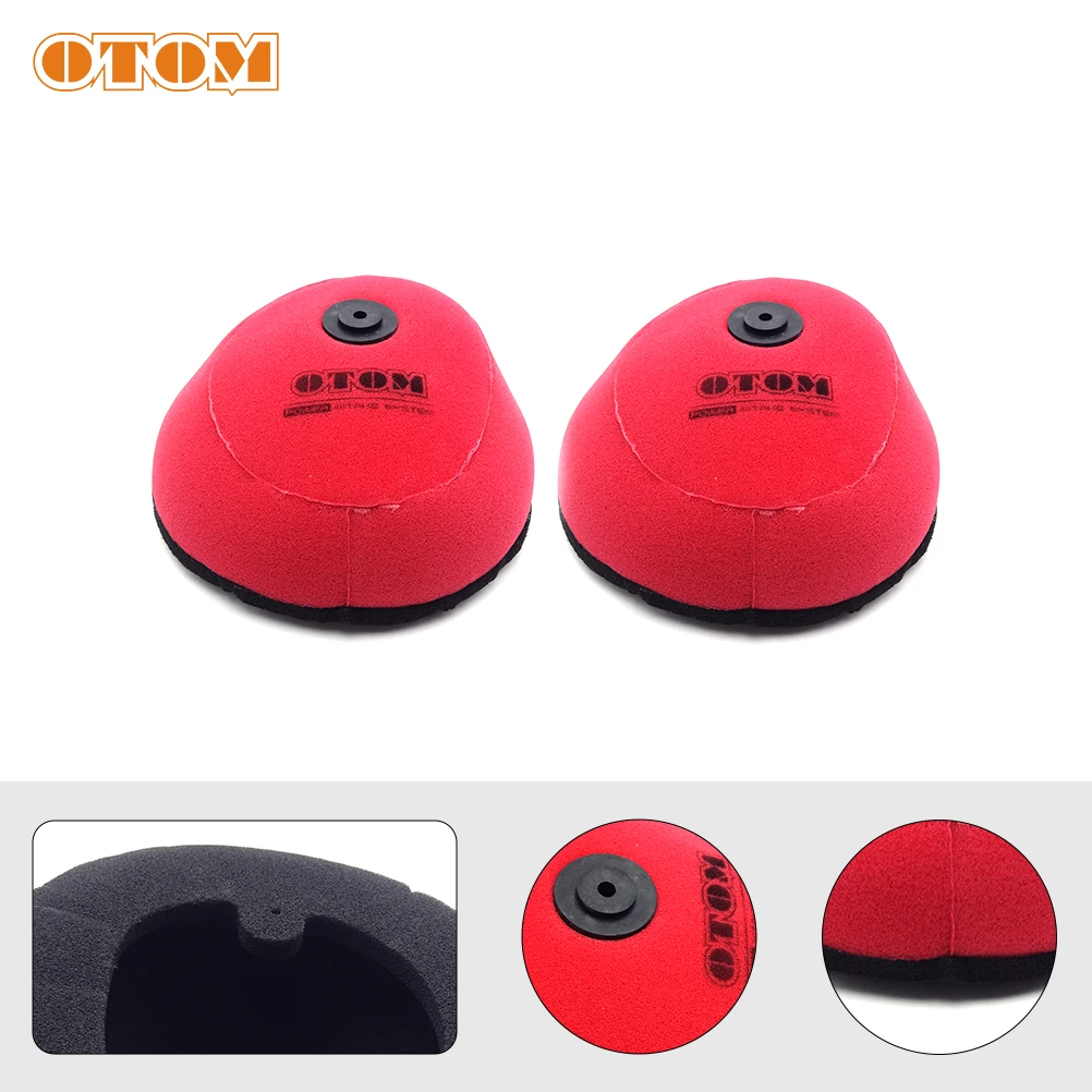 

OTOM 2Pcs Motorcycle Parts Air Filter Pit Dirt Bike Dual Foam Layer Sponge Cleaner Cover 17213-MEN-A31 For HONDA CRF250R CRF450R