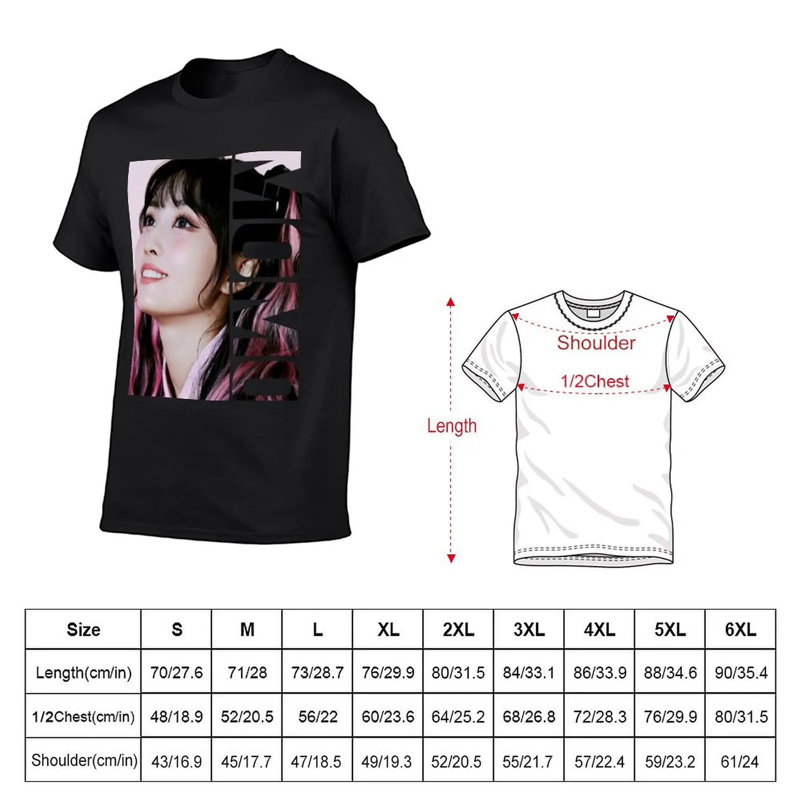 Hirai Momo T-Shirt street wear graphic tee shirt mens t shirts top quality