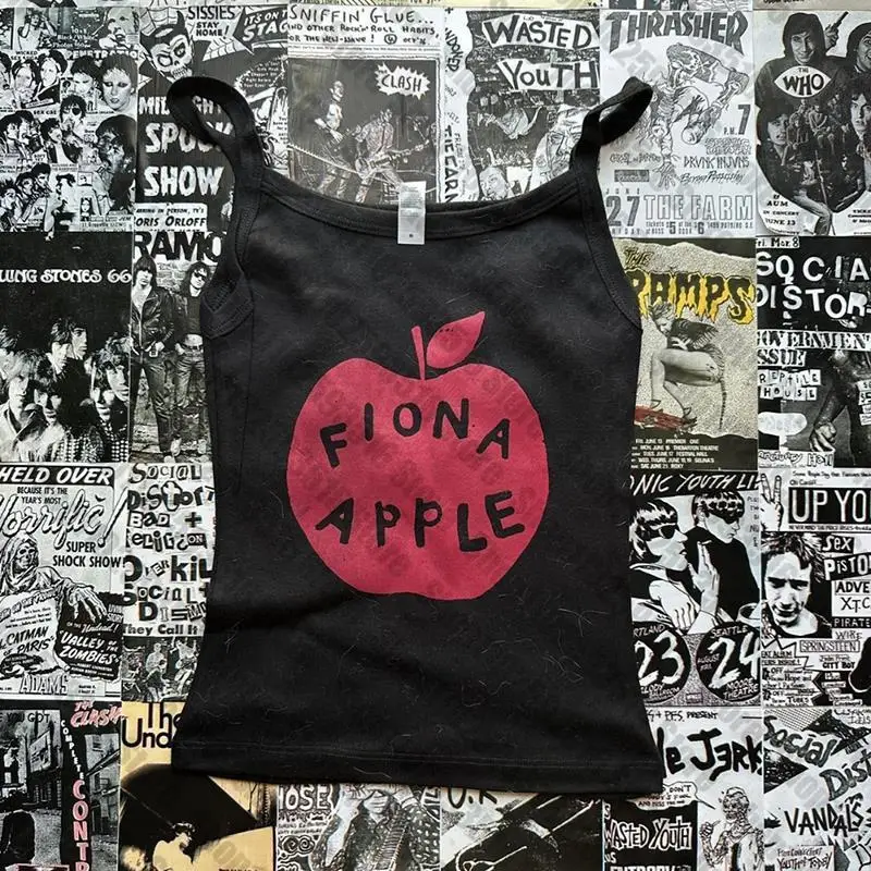

Y2K Crop Tops T-shirt Short Sleevle Vest Tees Harajuku Streetwear Suspenders Women Clothes Aesthetic Letter graphics shirt 2000s