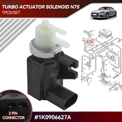 Zawór ciśnieniowy sterowania podciśnieniowego Turbo Solenoid N75 do VW T5 Transporter 1.9, 2.0 i 2.5 TDI Audi A3 A4 1 k0906627a 1 k0906627b