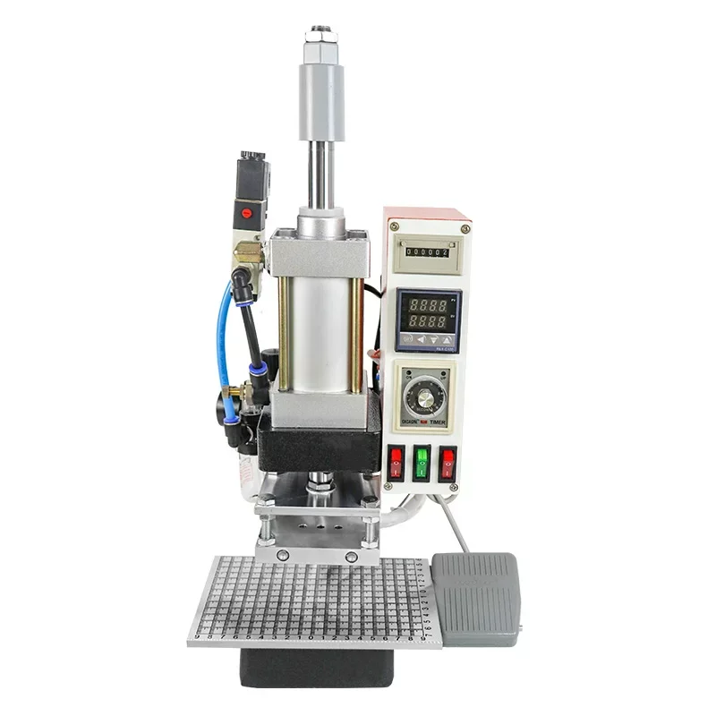 Air Powered Hot Press Laminating Machine Hot Stamping Bronzing Machine Leather Wood Label Branding Embossing Indentation Emboss