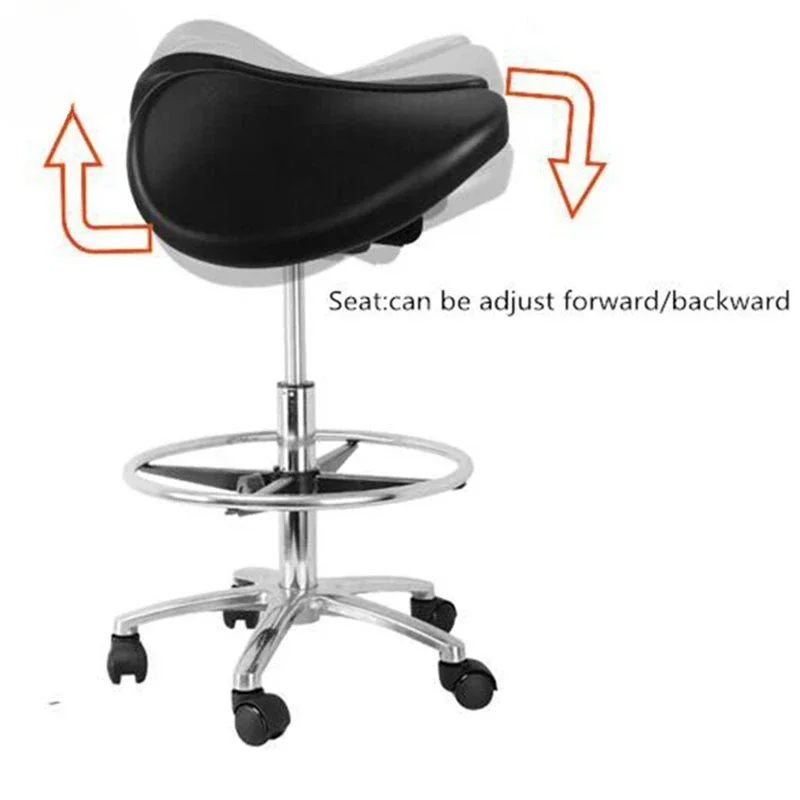 Multi Adjust Ergonomic Saddle Chair Orthopedic Chair Posture Stool with Swivel Tilting Seat For Dental Salon Office