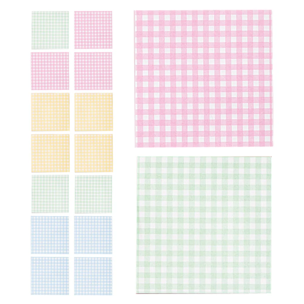 

Grid Design Memo Pads 16 Books Reusable Adhesive for Home Office School Easy No Residue Writing Note Pad